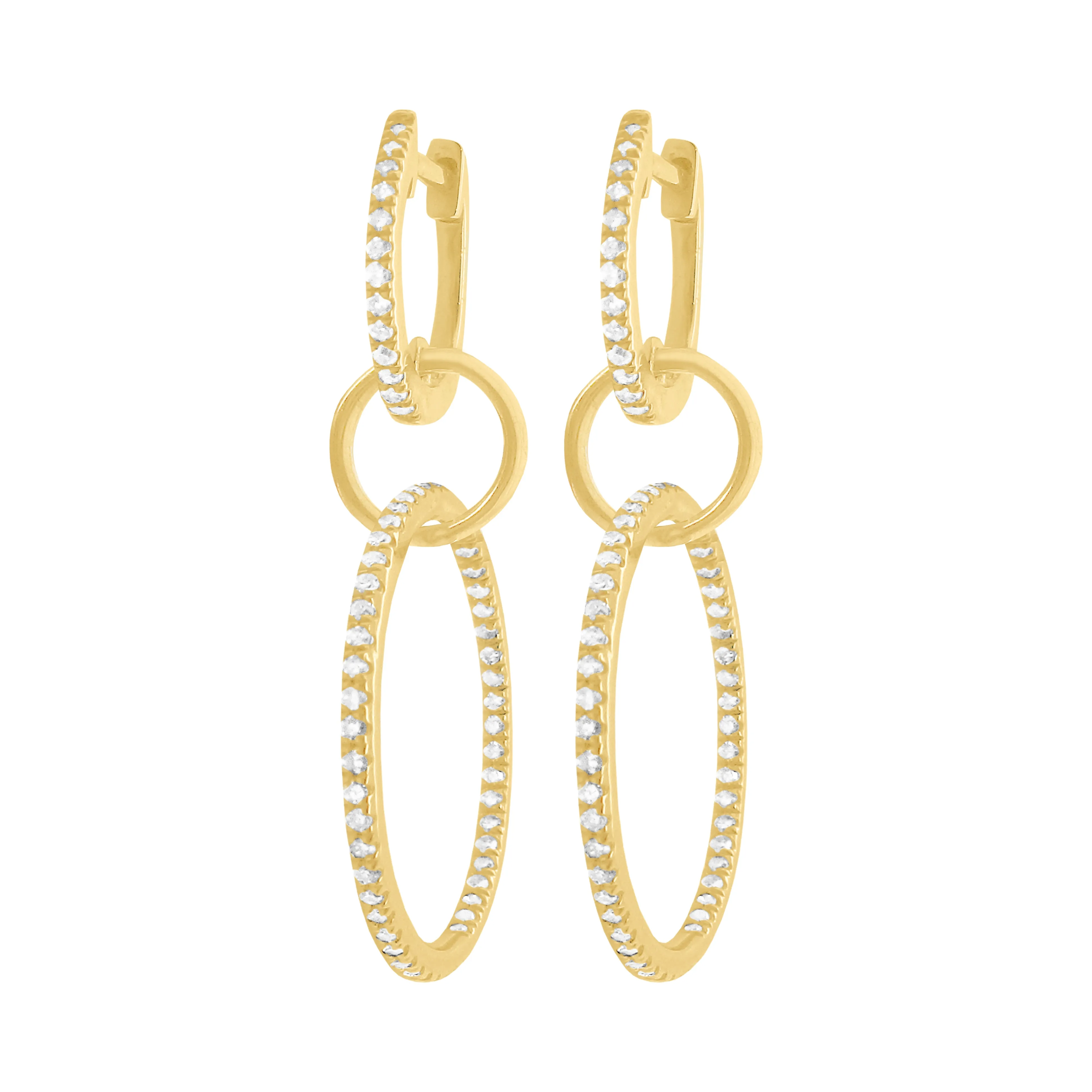 14K GOLD DIAMOND ADRIENNE EARRINGS