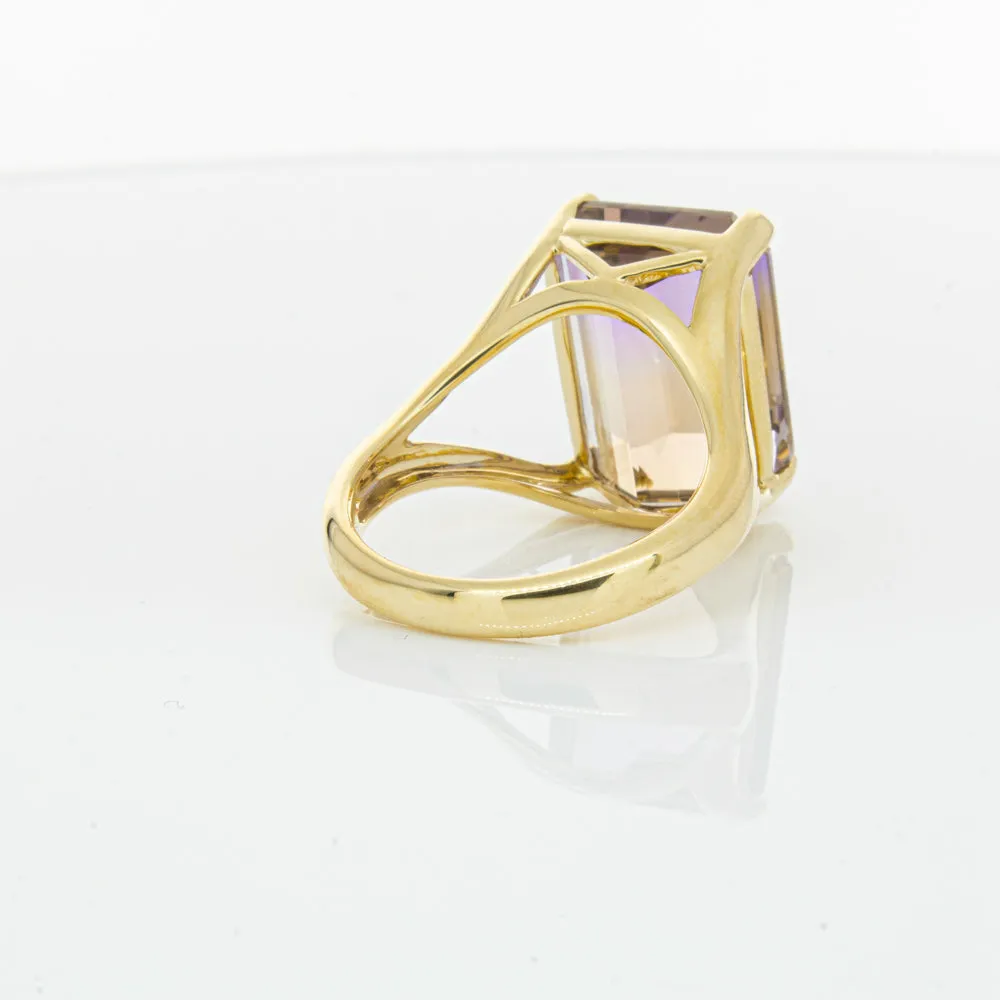 18ct Yellow Gold 12.30ct Ametrine Verona Ring