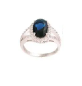Azura Oval Sapphire Cubic Zirconia Ring