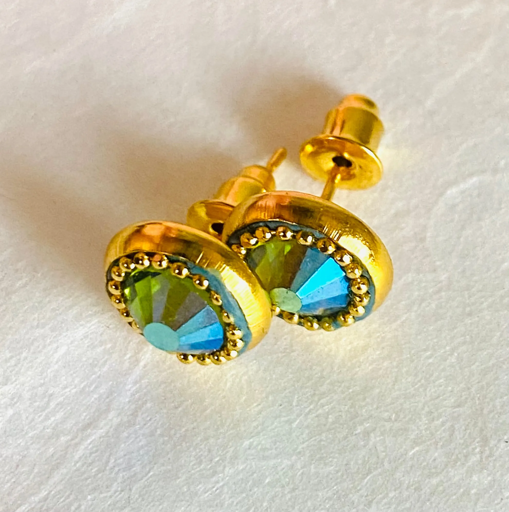 Chain and Crystal Studs/Sprkle Studs,GP Stud Earrings