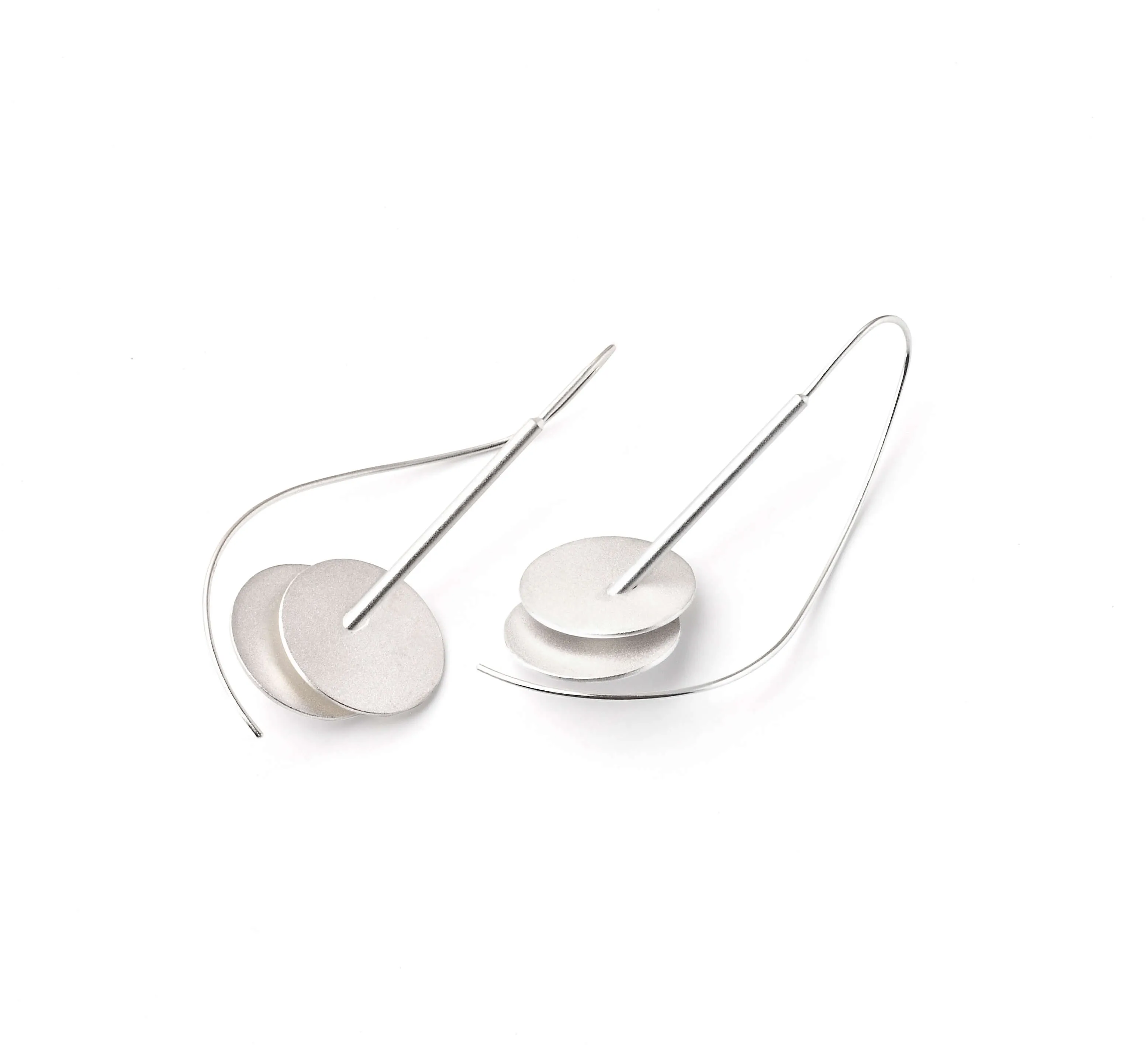 Disk Suspended Dangle Earrings