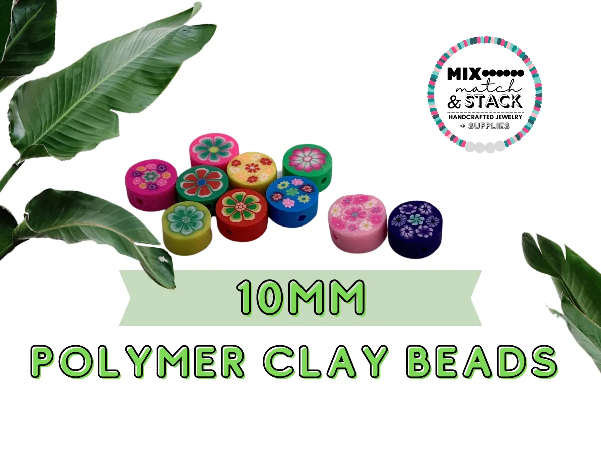 Flower Polymer Clay Beads