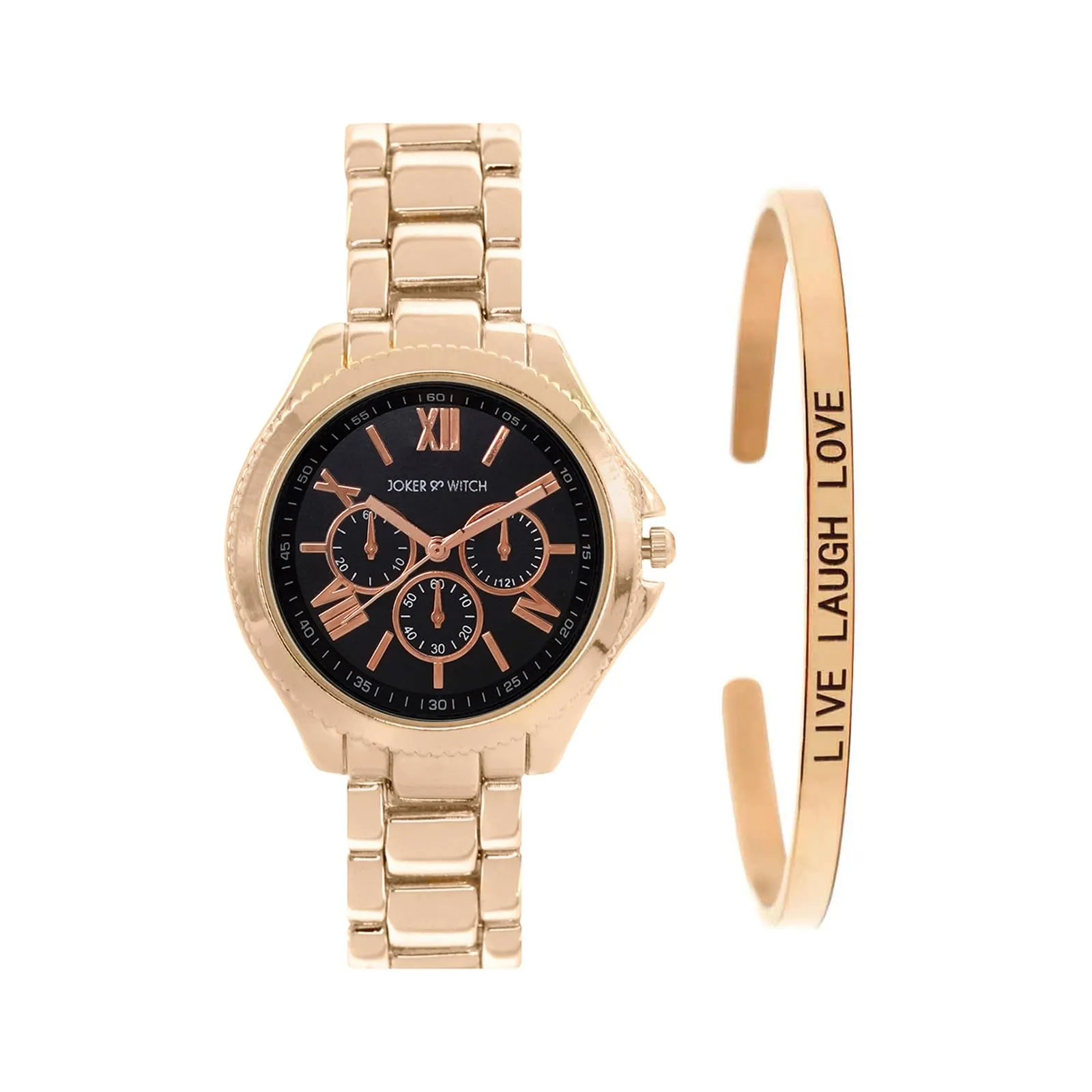 Joker & Witch Stainless Steel Women Golden Hour Analog Watch Bracelet Stack