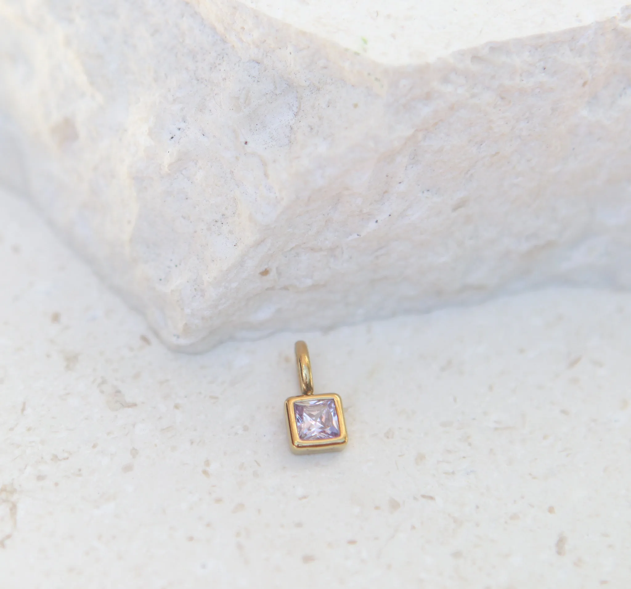 June Alexandrite Square Charm