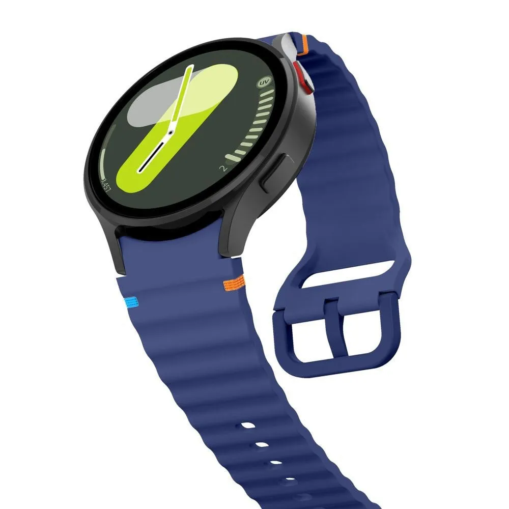 Samsung Galaxy Watch 4 / 5 / 6 / 7 / FE Tech-Protect Silicone Sport Urrem - Mørkeblå