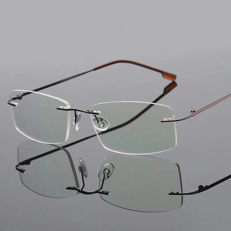 Titanium Alloy Rimless Flexible Hinged Eyeglasses A305