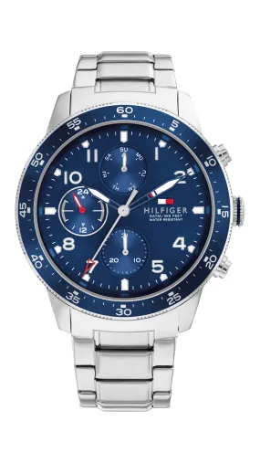 Tommy Hilfiger Jimmy Silver and Blue Men's Watch 1791949
