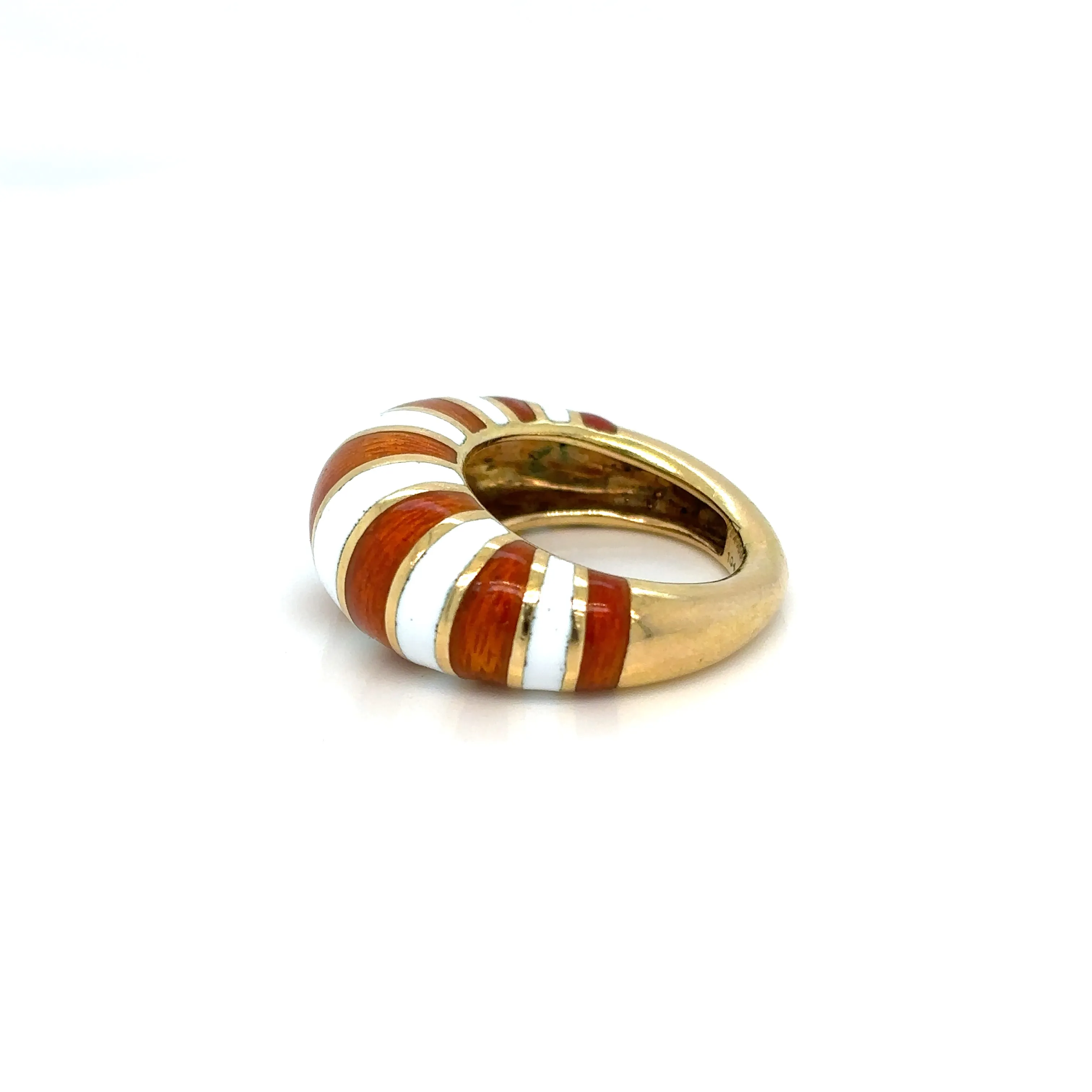 Van Cleef & Arpels Enamel Gold Ring, French, C. 1960
