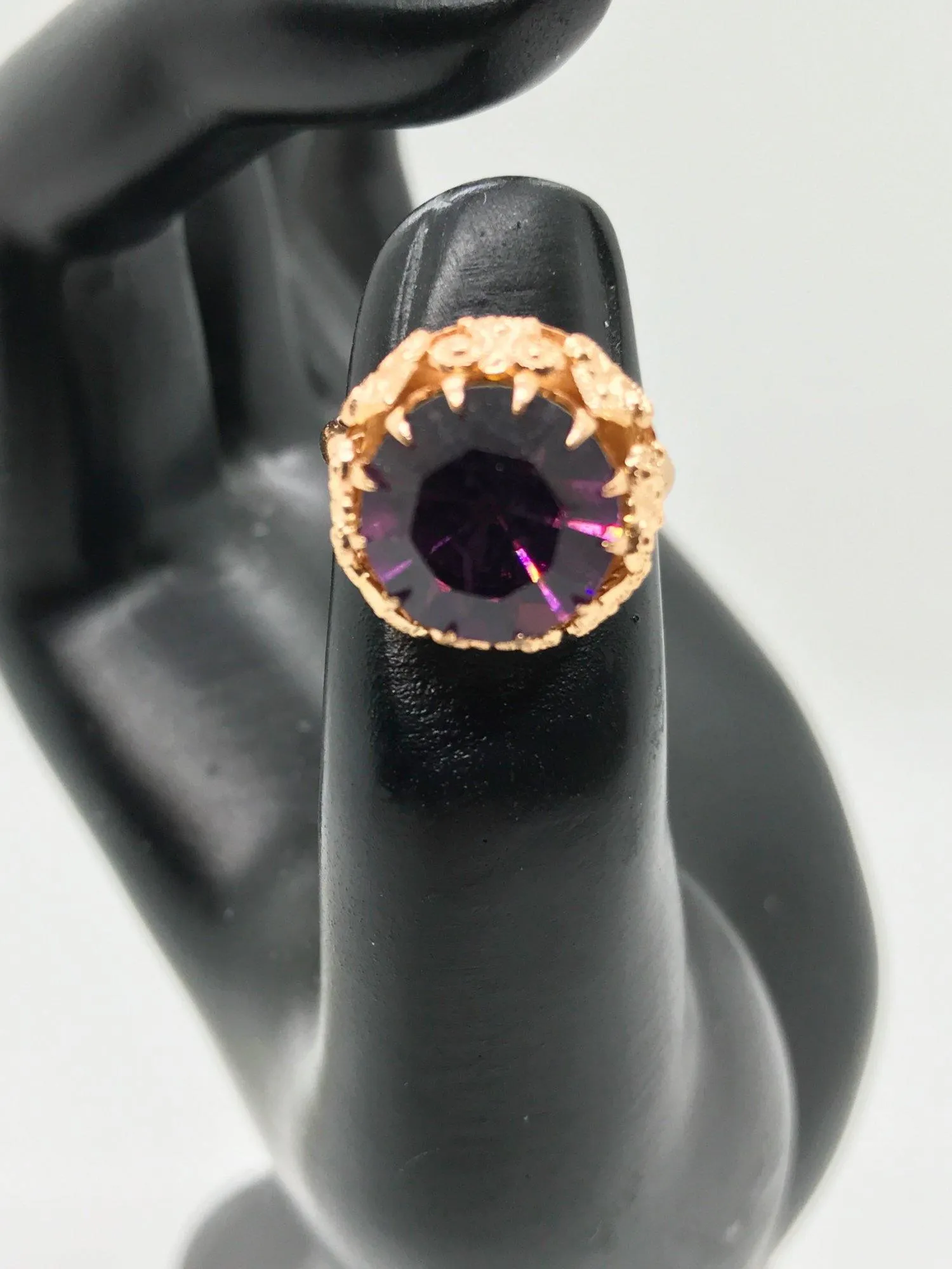 Vintage Purple Cocktail Ring